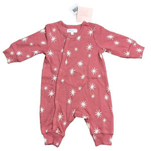 Grayson Mini Pink & White Button Down Onesie NWT SZ 0-3M